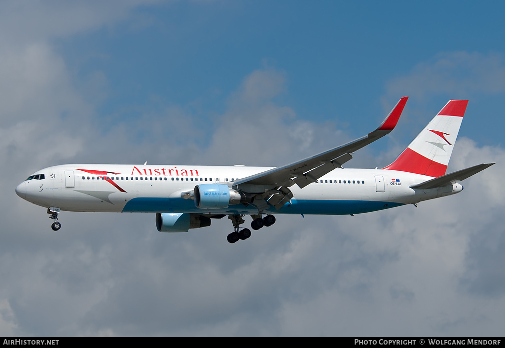 Aircraft Photo of OE-LAE | Boeing 767-3Z9/ER | Austrian Airlines | AirHistory.net #631819