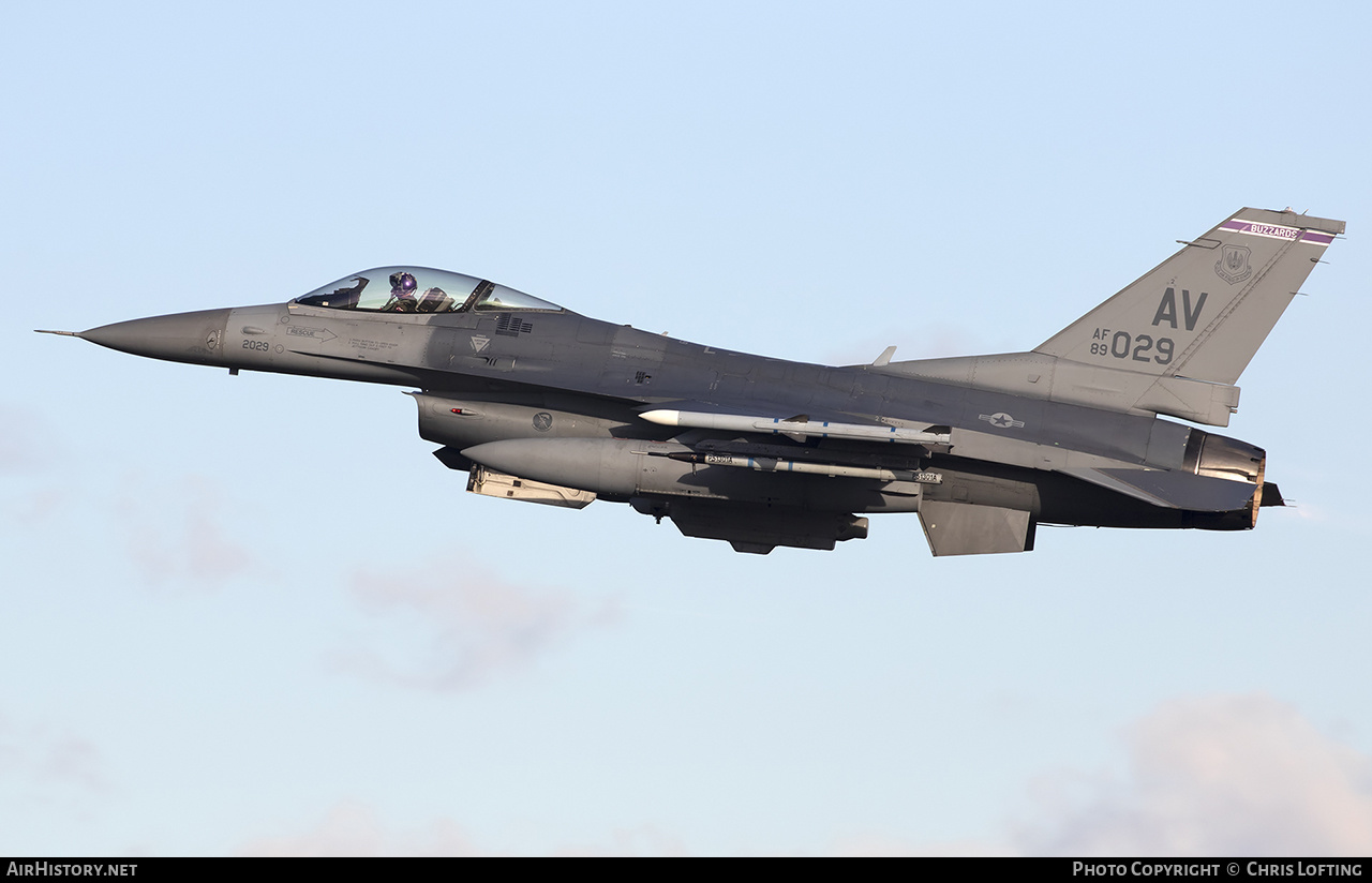 Aircraft Photo of 89-2029 / AF89-029 | General Dynamics F-16CG Night Falcon | USA - Air Force | AirHistory.net #632123