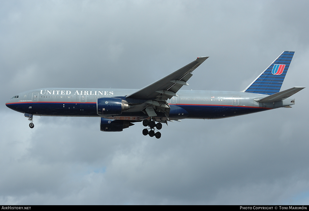 Aircraft Photo of N796UA | Boeing 777-222/ER | United Airlines | AirHistory.net #632156