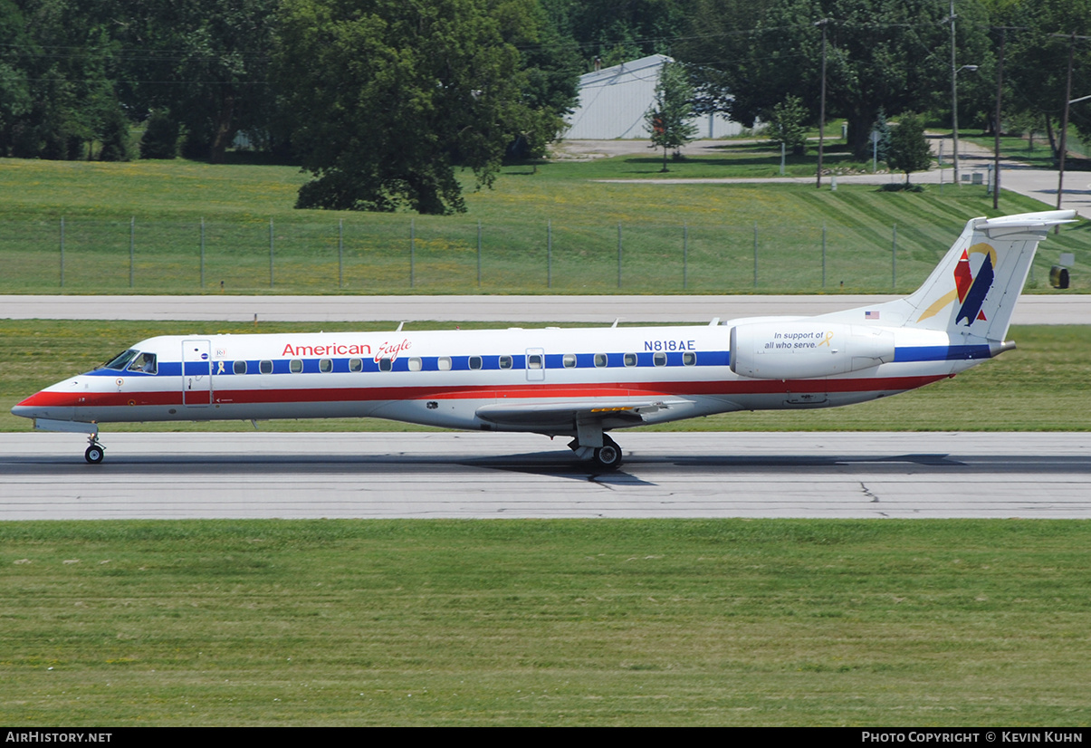 Aircraft Photo of N818AE | Embraer ERJ-140LR (EMB-135KL) | American Eagle | AirHistory.net #632207