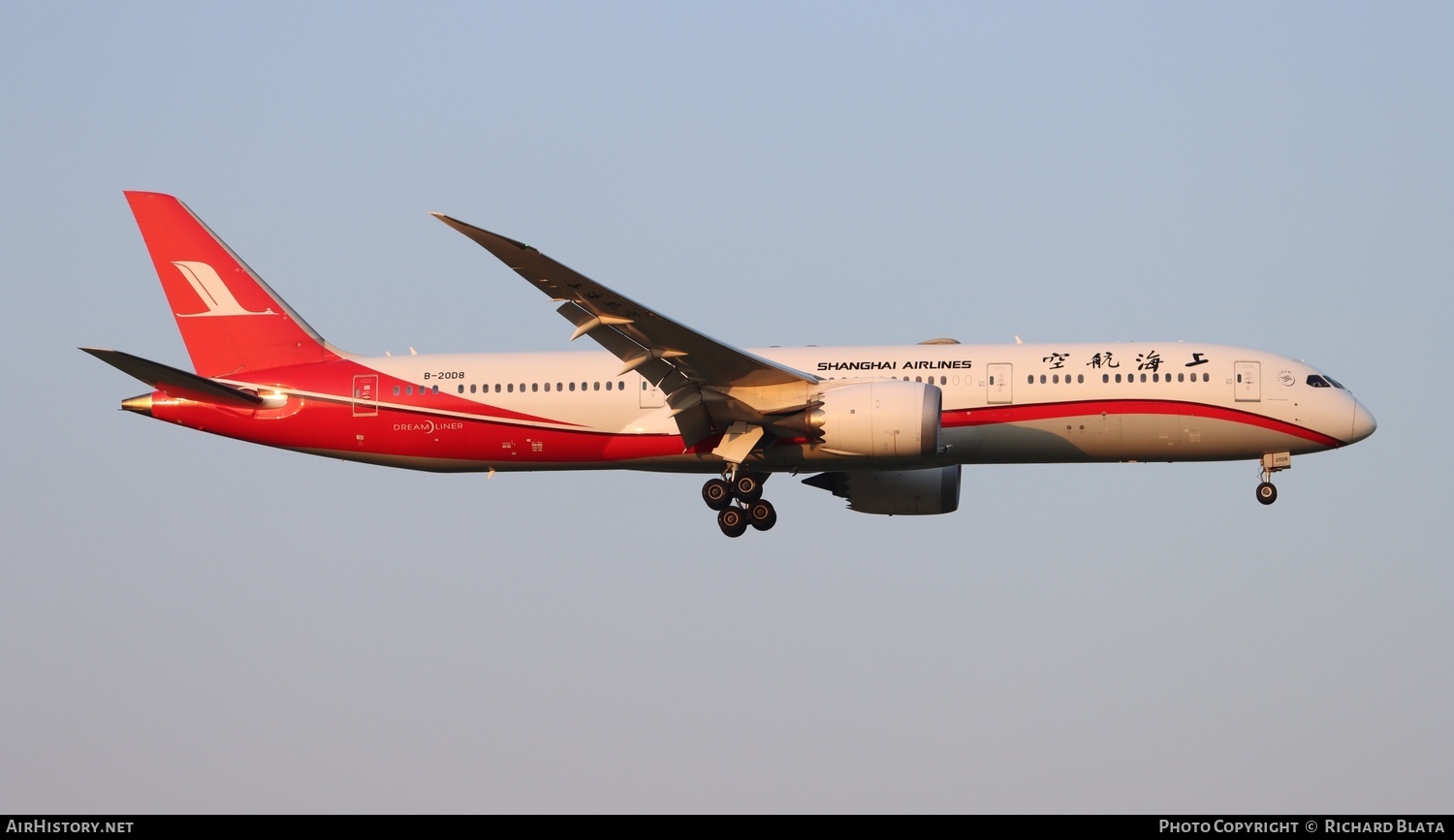 Aircraft Photo of B-20D8 | Boeing 787-9 Dreamliner | Shanghai Airlines | AirHistory.net #632223