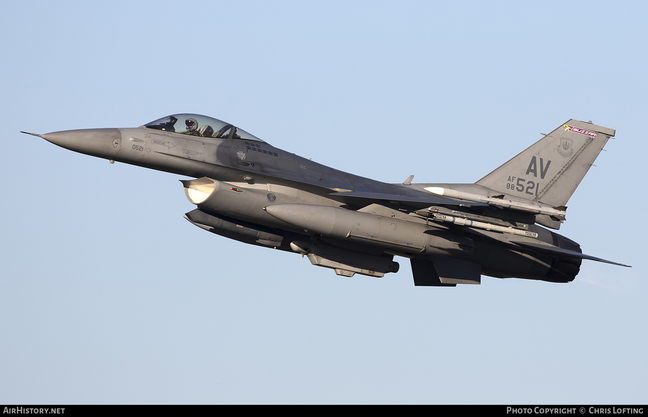 Aircraft Photo of 88-0521 / AF88-521 | General Dynamics F-16CM Fighting Falcon | USA - Air Force | AirHistory.net #632239