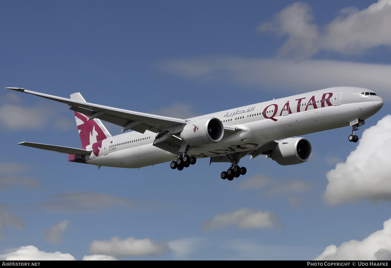 Aircraft Photo of A7-BAH | Boeing 777-3DZ/ER | Qatar Airways | AirHistory.net #632254