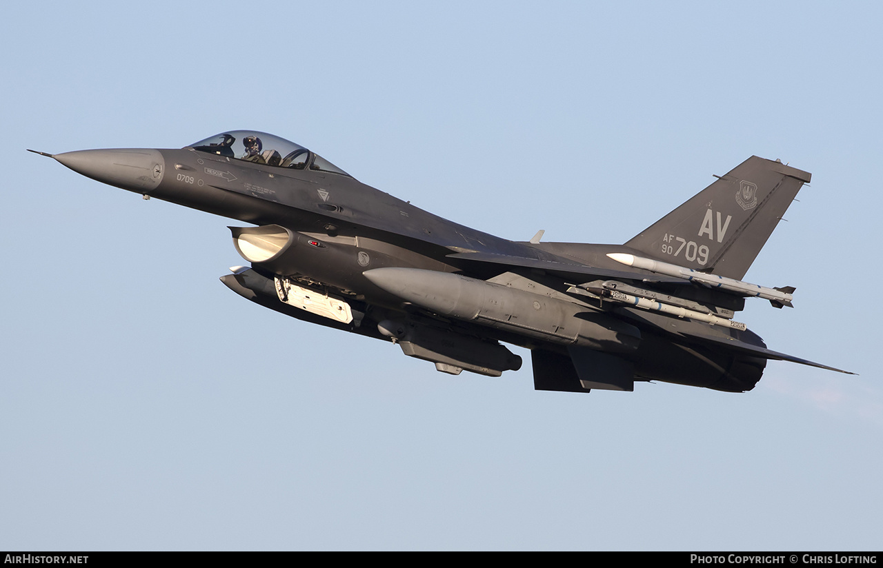 Aircraft Photo of 90-0709 / AF90-709 | General Dynamics F-16CM Fighting Falcon | USA - Air Force | AirHistory.net #632302