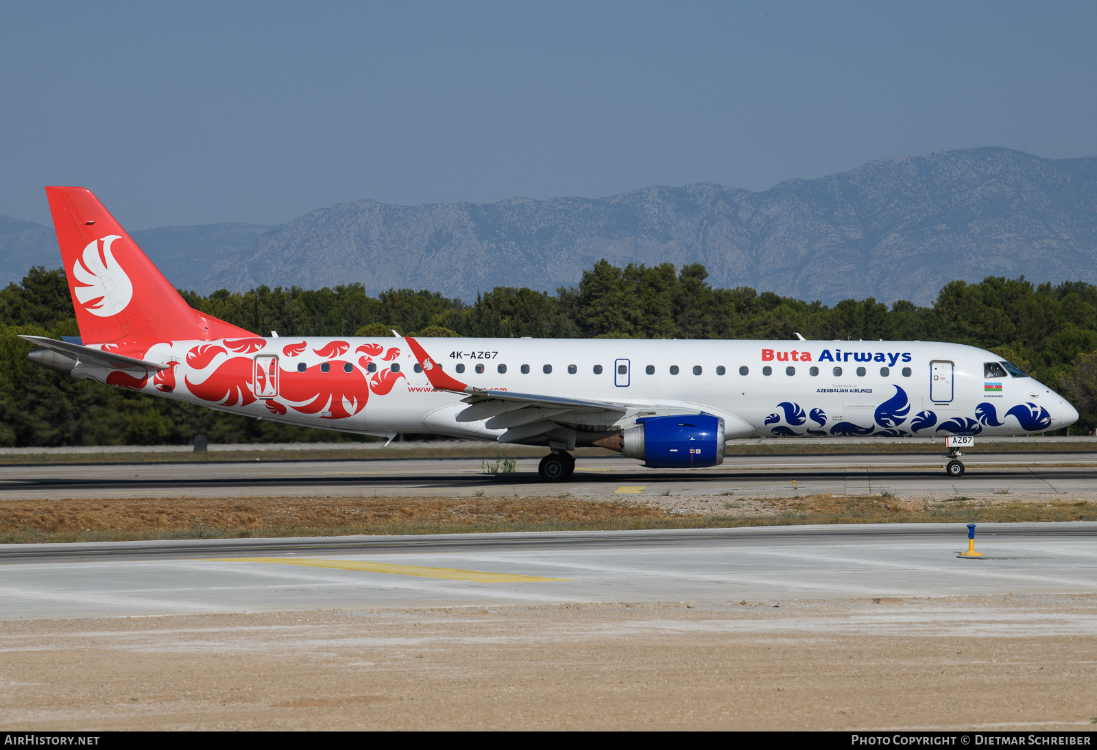 Aircraft Photo of 4K-AZ67 | Embraer 190AR (ERJ-190-100IGW) | Buta Airways | AirHistory.net #632470