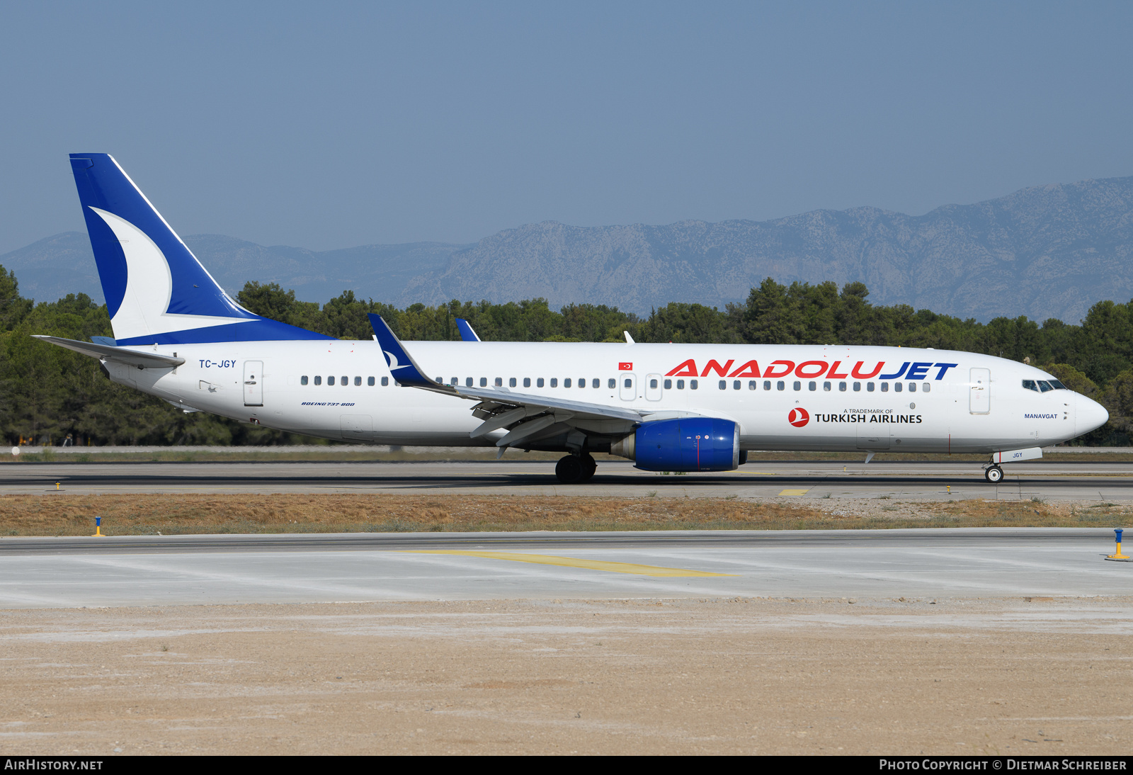 Aircraft Photo of TC-JGY | Boeing 737-8F2 | AnadoluJet | AirHistory.net #632562