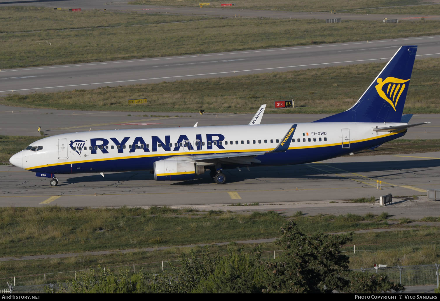 Aircraft Photo of EI-DWD | Boeing 737-8AS | Ryanair | AirHistory.net #632727