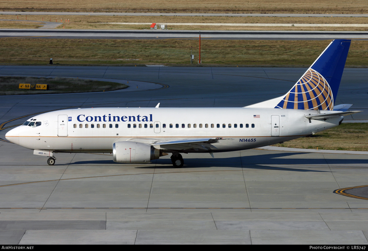 Aircraft Photo of N14655 | Boeing 737-524 | Continental Airlines | AirHistory.net #632764