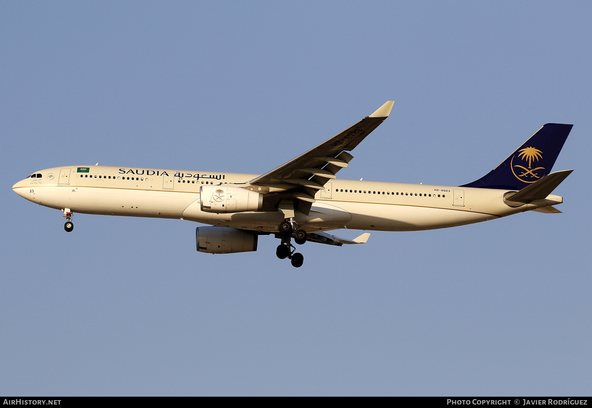 Aircraft Photo of HZ-AQ23 | Airbus A330-343E | Saudia - Saudi Arabian Airlines | AirHistory.net #632847