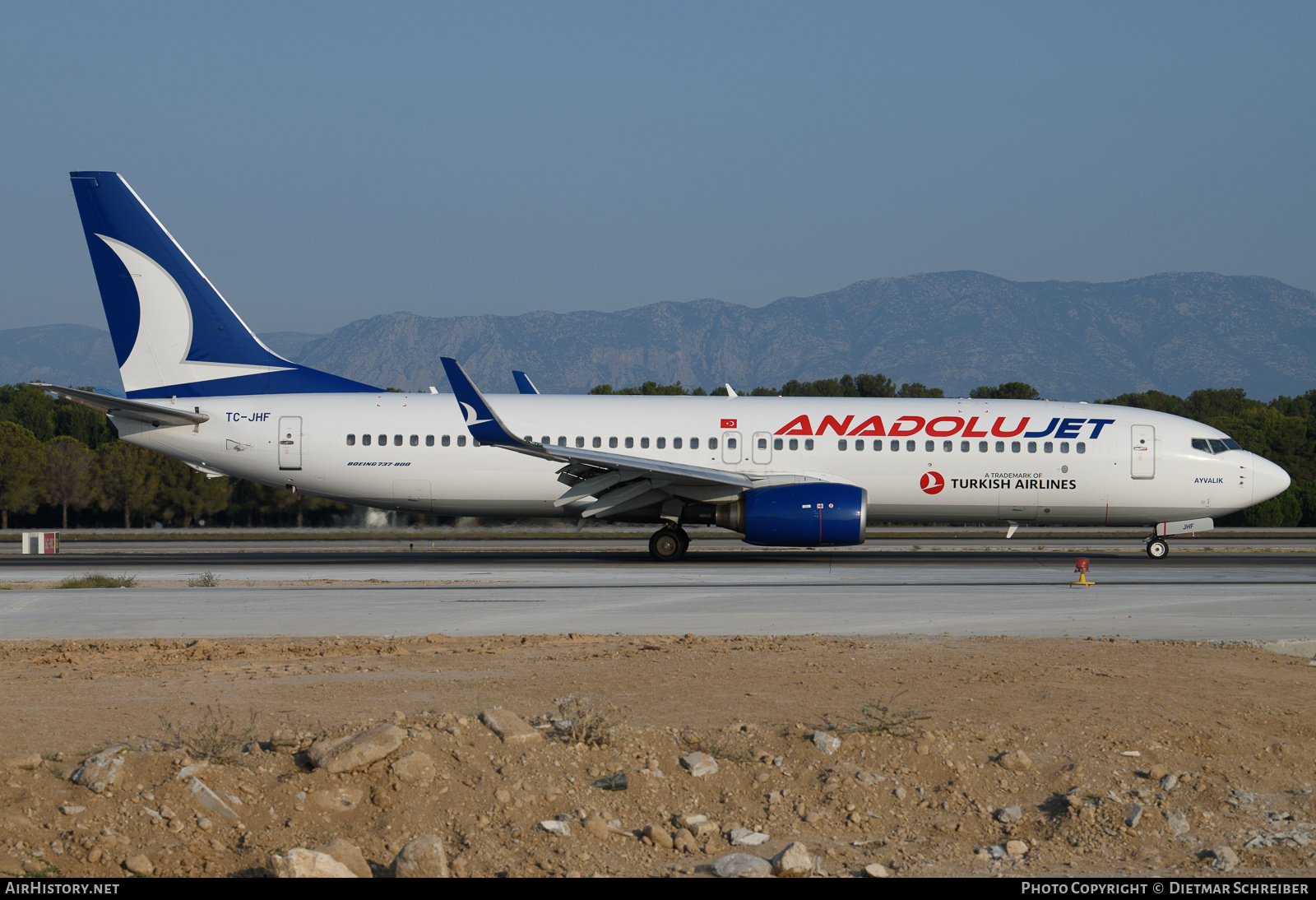 Aircraft Photo of TC-JHF | Boeing 737-8F2 | AnadoluJet | AirHistory.net #632966