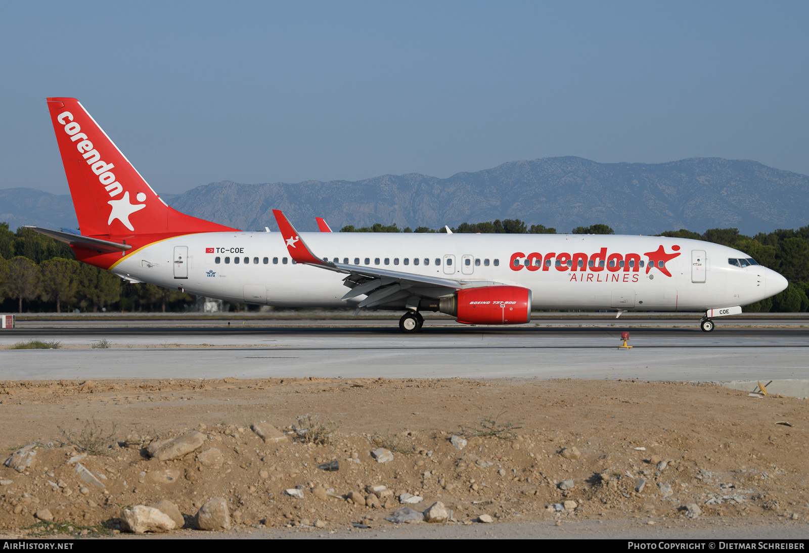 Aircraft Photo of TC-COE | Boeing 737-86J | Corendon Airlines | AirHistory.net #632990