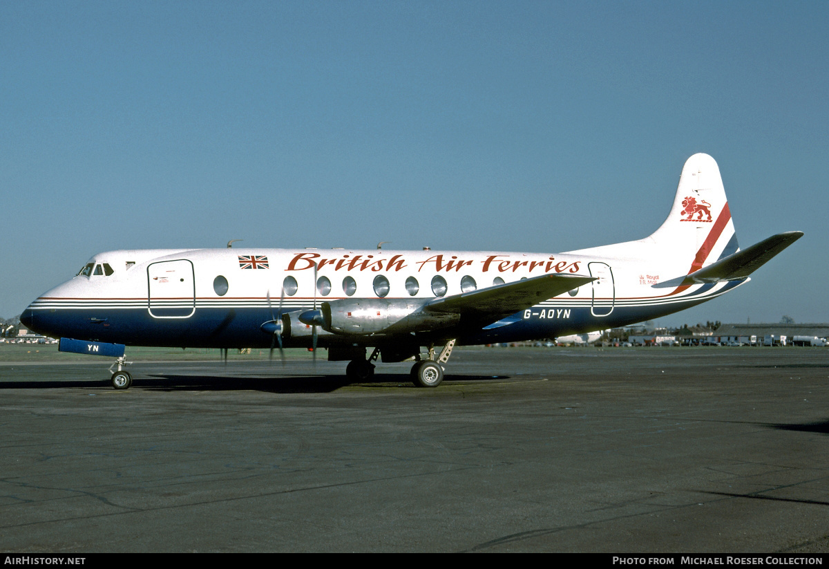 Aircraft Photo of G-AOYN | Vickers 806 Viscount | British Air Ferries - BAF | AirHistory.net #633054