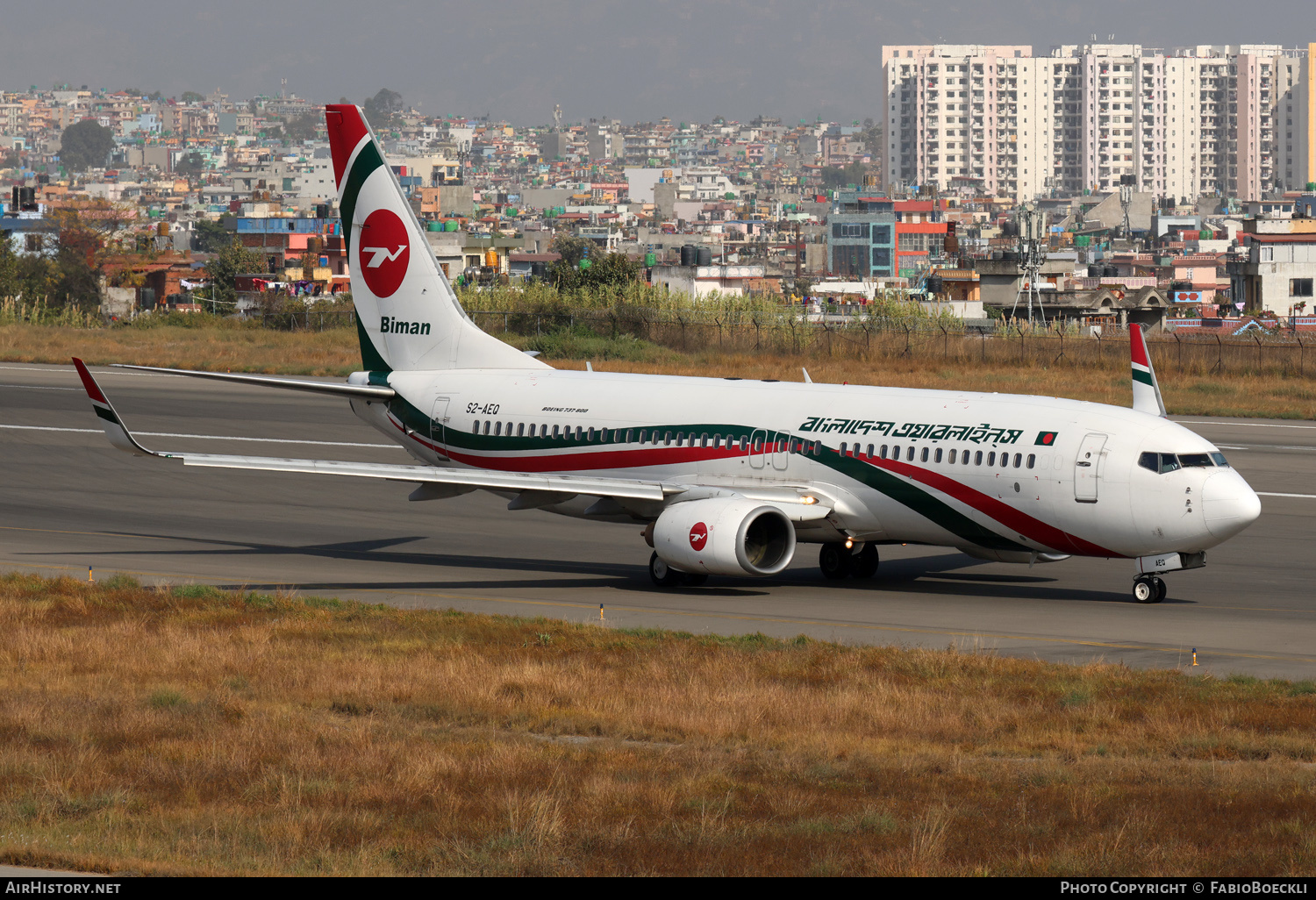 Aircraft Photo of S2-AEQ | Boeing 737-8HO | Biman Bangladesh Airlines | AirHistory.net #633199