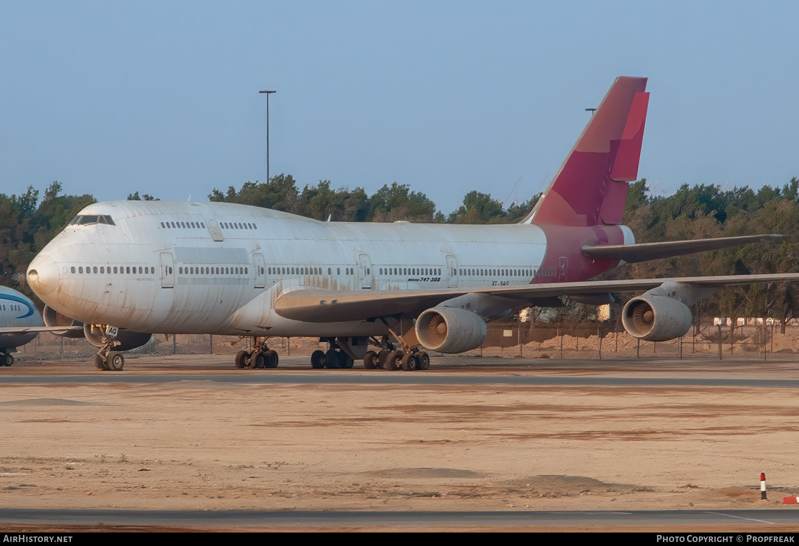 Aircraft Photo of XT-SAG | Boeing 747-338 | AirHistory.net #633230