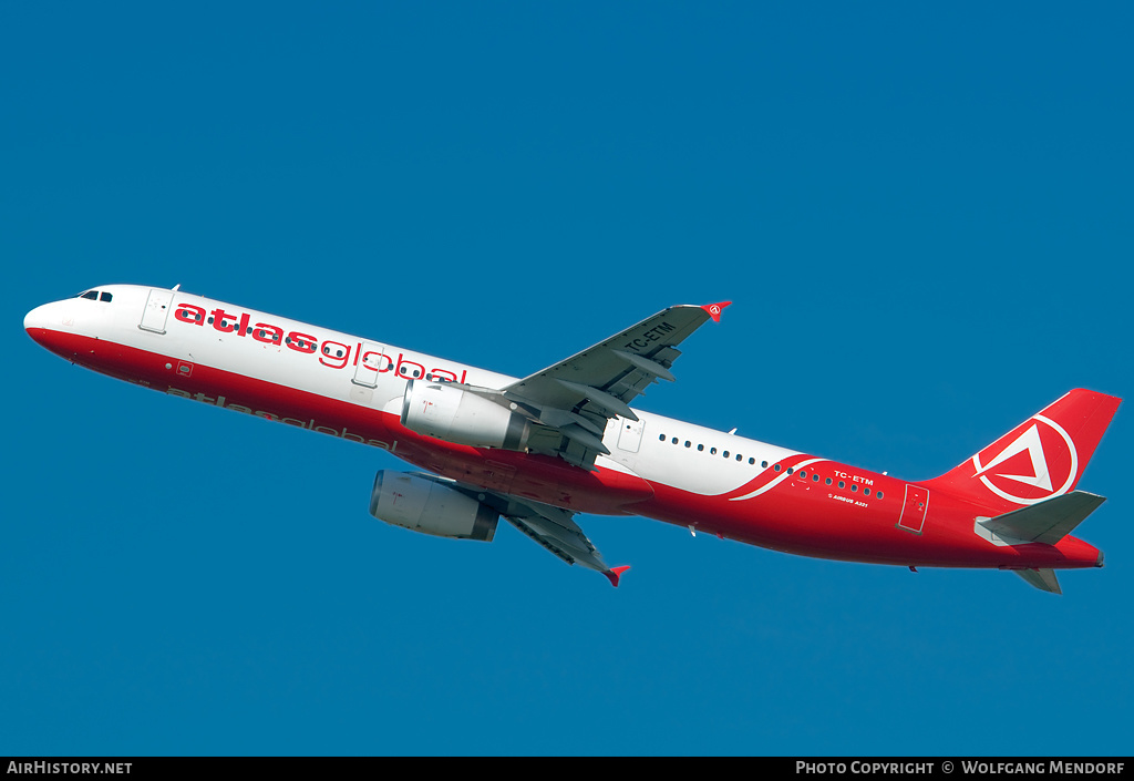 Aircraft Photo of TC-ETM | Airbus A321-131 | AtlasGlobal Airlines | AirHistory.net #633250