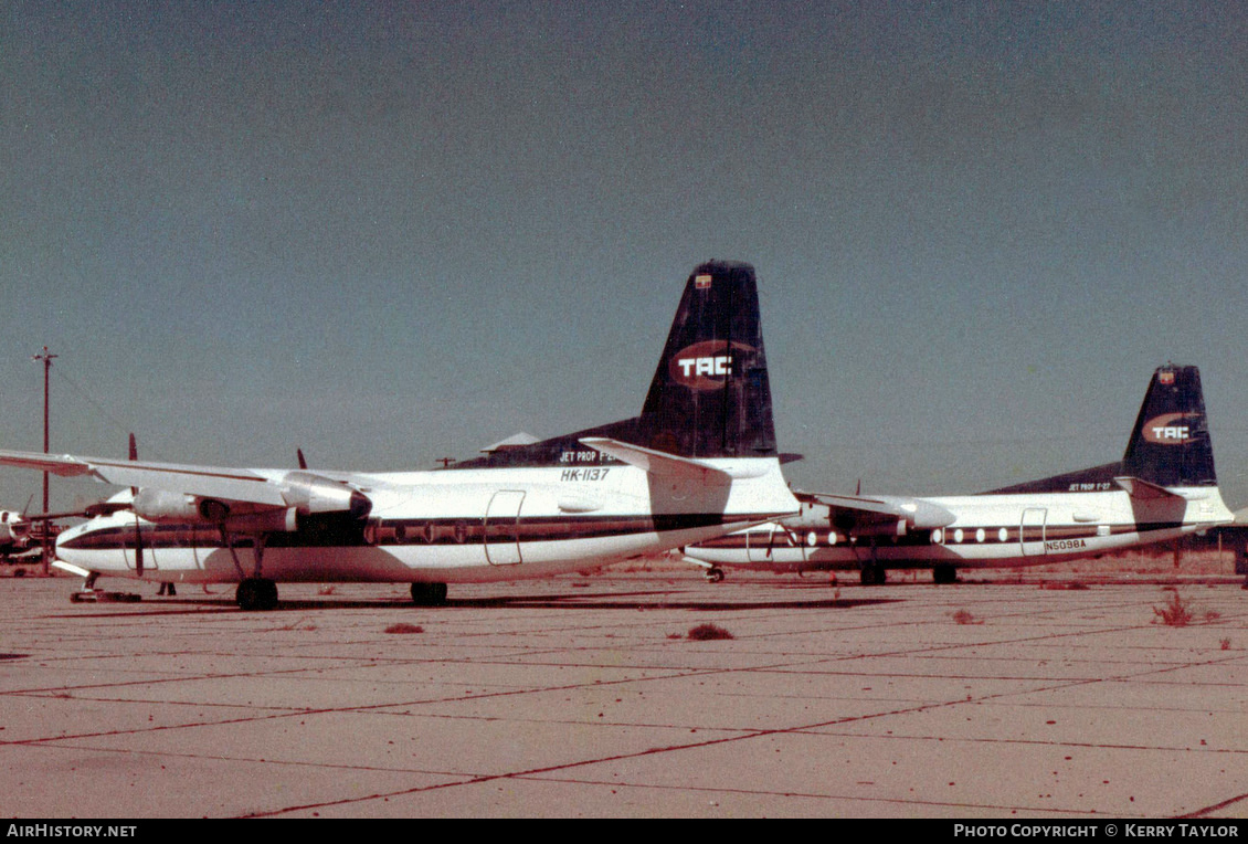 Aircraft Photo of N3225 / HK-1137 | Fairchild F-27 | TAC Colombia - Transportes Aéreos del Cesar | AirHistory.net #633306