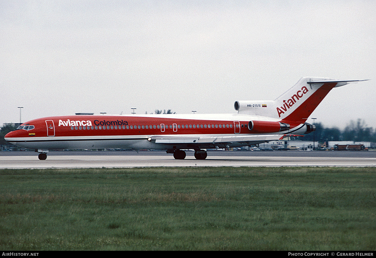 Aircraft Photo of HK-2151X | Boeing 727-2A1/Adv | Avianca | AirHistory.net #633323