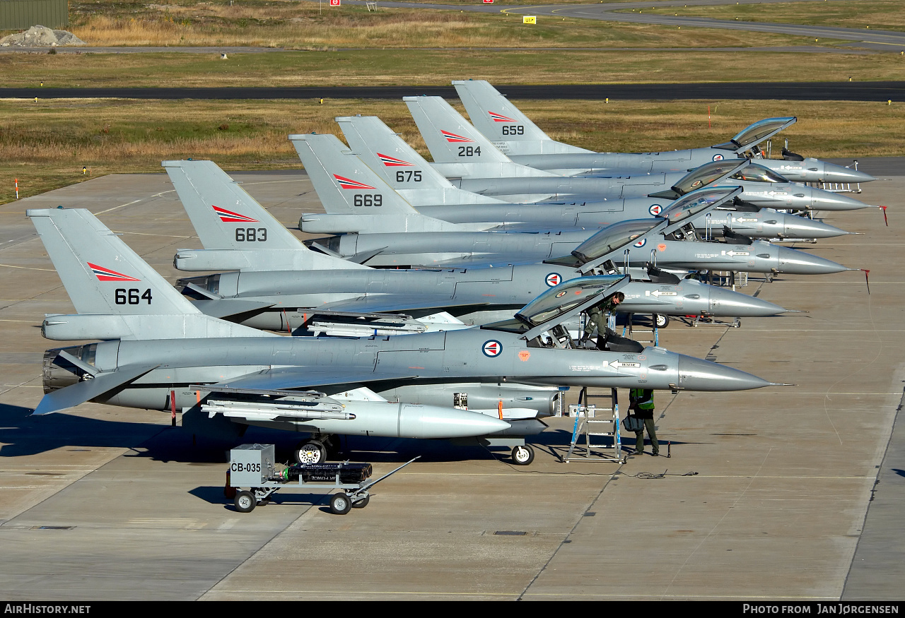 Aircraft Photo of 664 | General Dynamics F-16AM Fighting Falcon | Norway - Air Force | AirHistory.net #633515