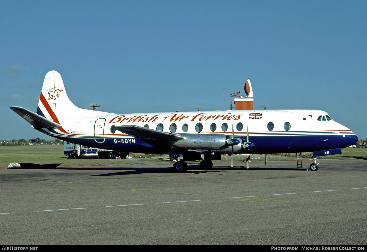 Aircraft Photo of G-AOYN | Vickers 806 Viscount | British Air Ferries - BAF | AirHistory.net #633530