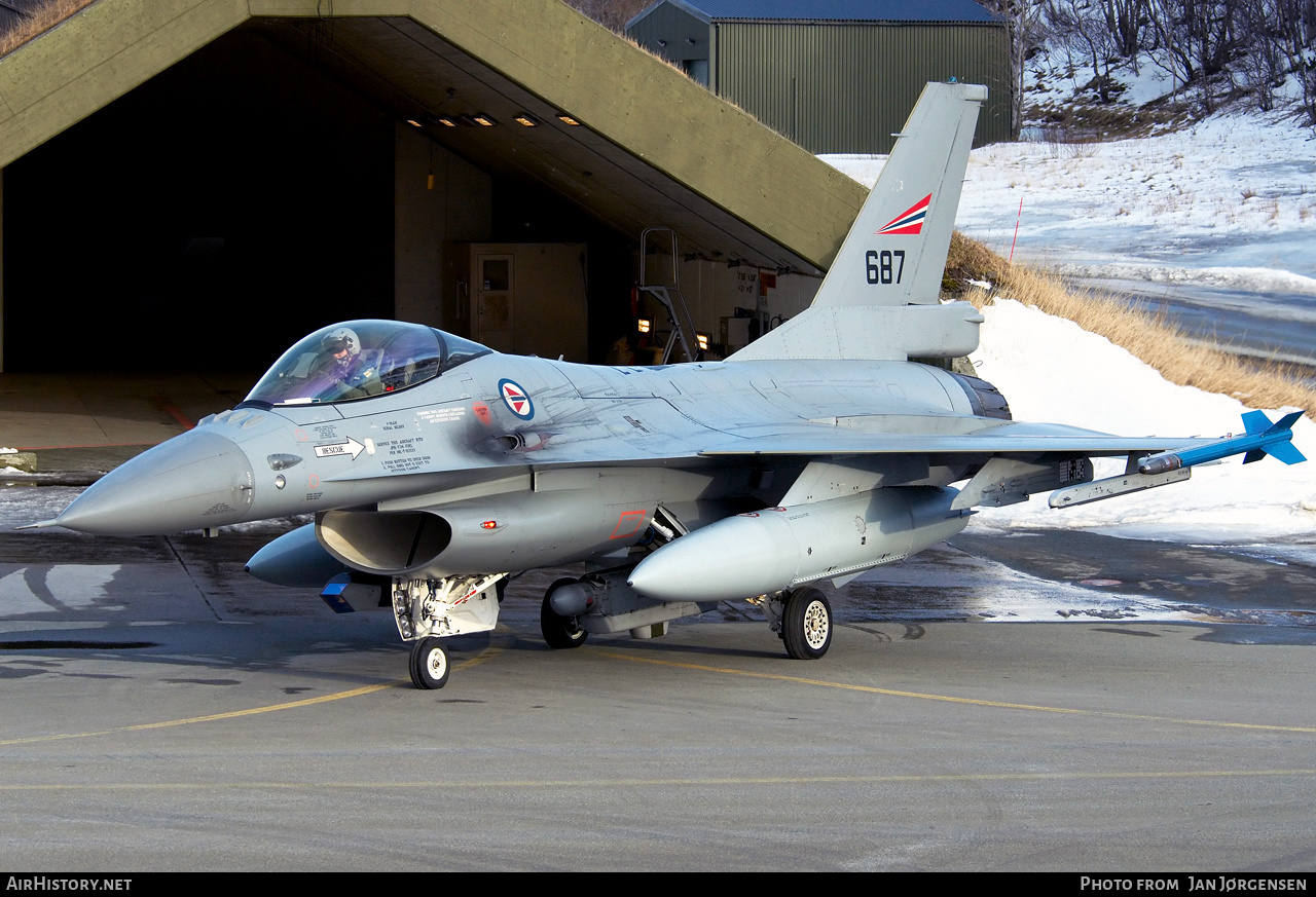 Aircraft Photo of 687 | General Dynamics F-16AM Fighting Falcon | Norway - Air Force | AirHistory.net #633540
