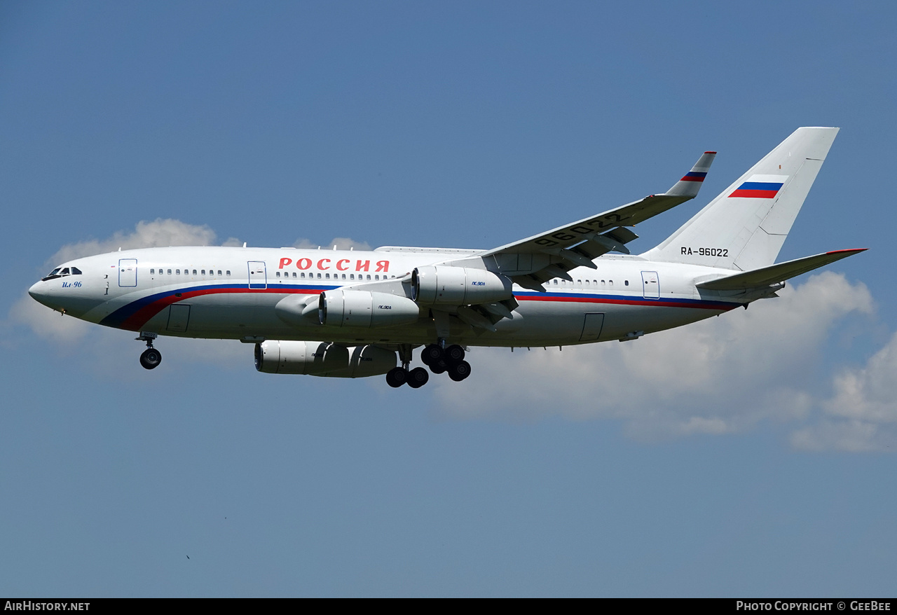 Aircraft Photo of RA-96022 | Ilyushin Il-96-300PU | Rossiya - Special Flight Detachment | AirHistory.net #633567