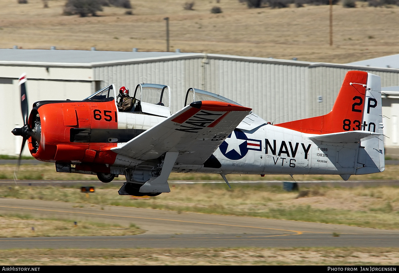 Aircraft Photo of N393W / NX393W / 138310 | North American T-28B Trojan | USA - Navy | AirHistory.net #633651