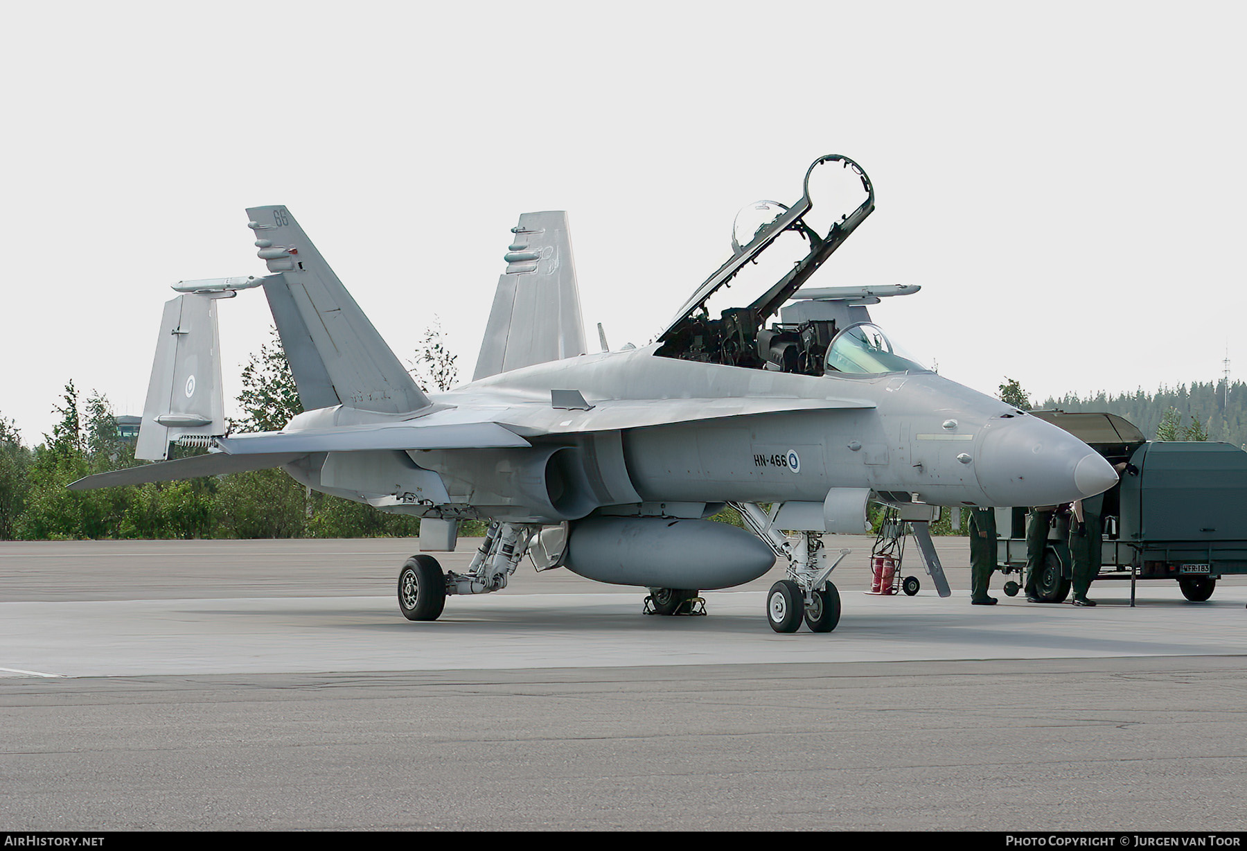 Aircraft Photo of HN-466 | McDonnell Douglas F/A-18D Hornet | Finland - Air Force | AirHistory.net #633659