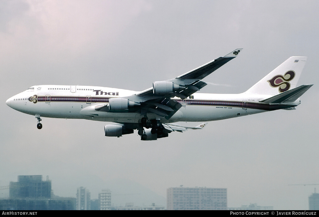 Aircraft Photo of HS-TGM | Boeing 747-4D7 | Thai Airways International | AirHistory.net #633667