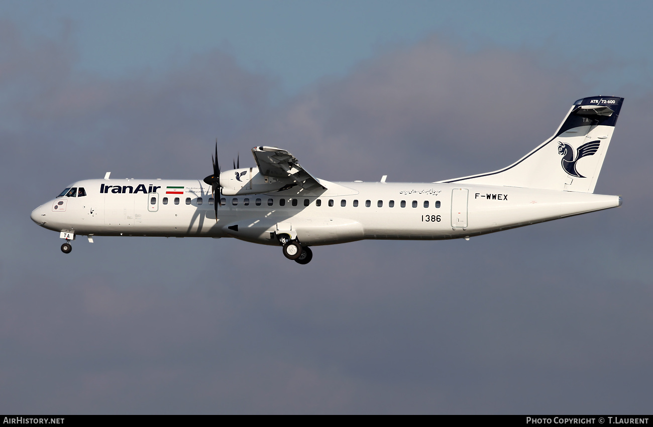 Aircraft Photo of F-WWEX | ATR ATR-72-600 (ATR-72-212A) | Iran Air | AirHistory.net #633686