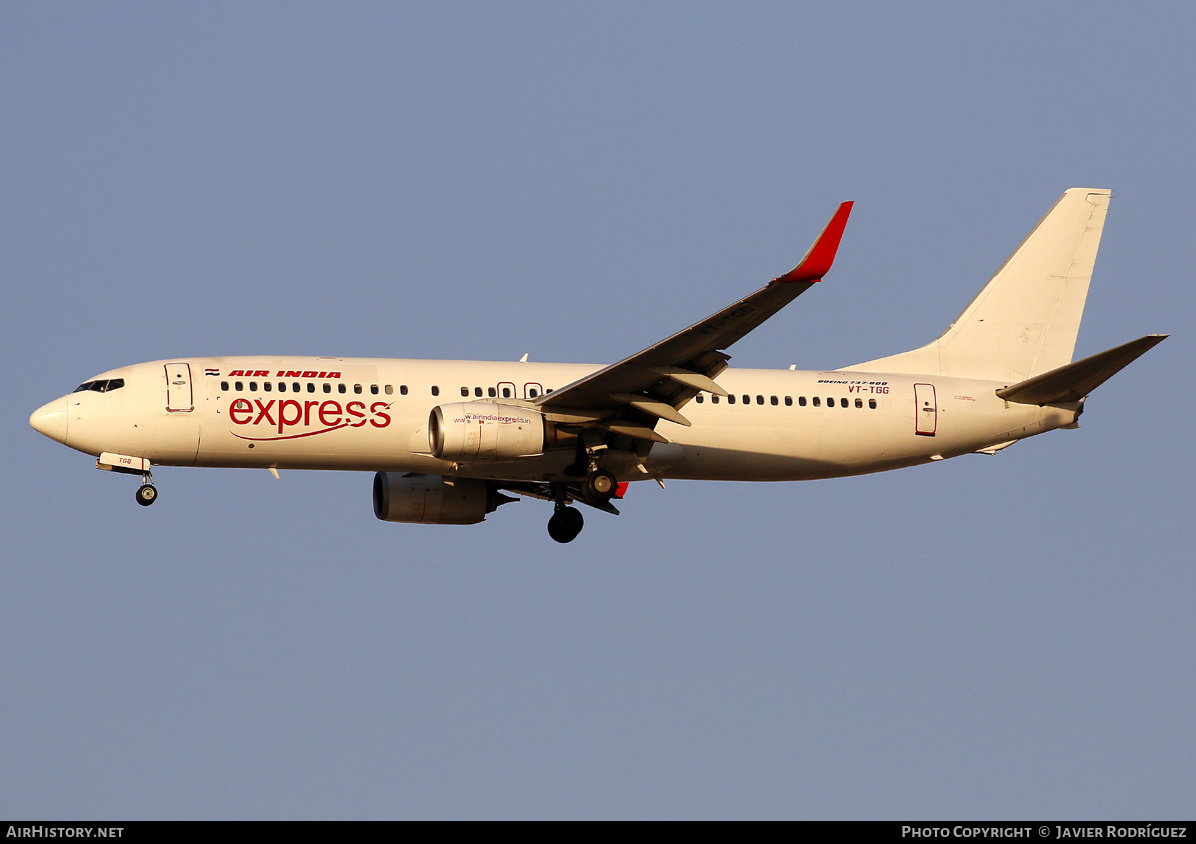 Aircraft Photo of VT-TGG | Boeing 737-8AL | Air India Express | AirHistory.net #633721