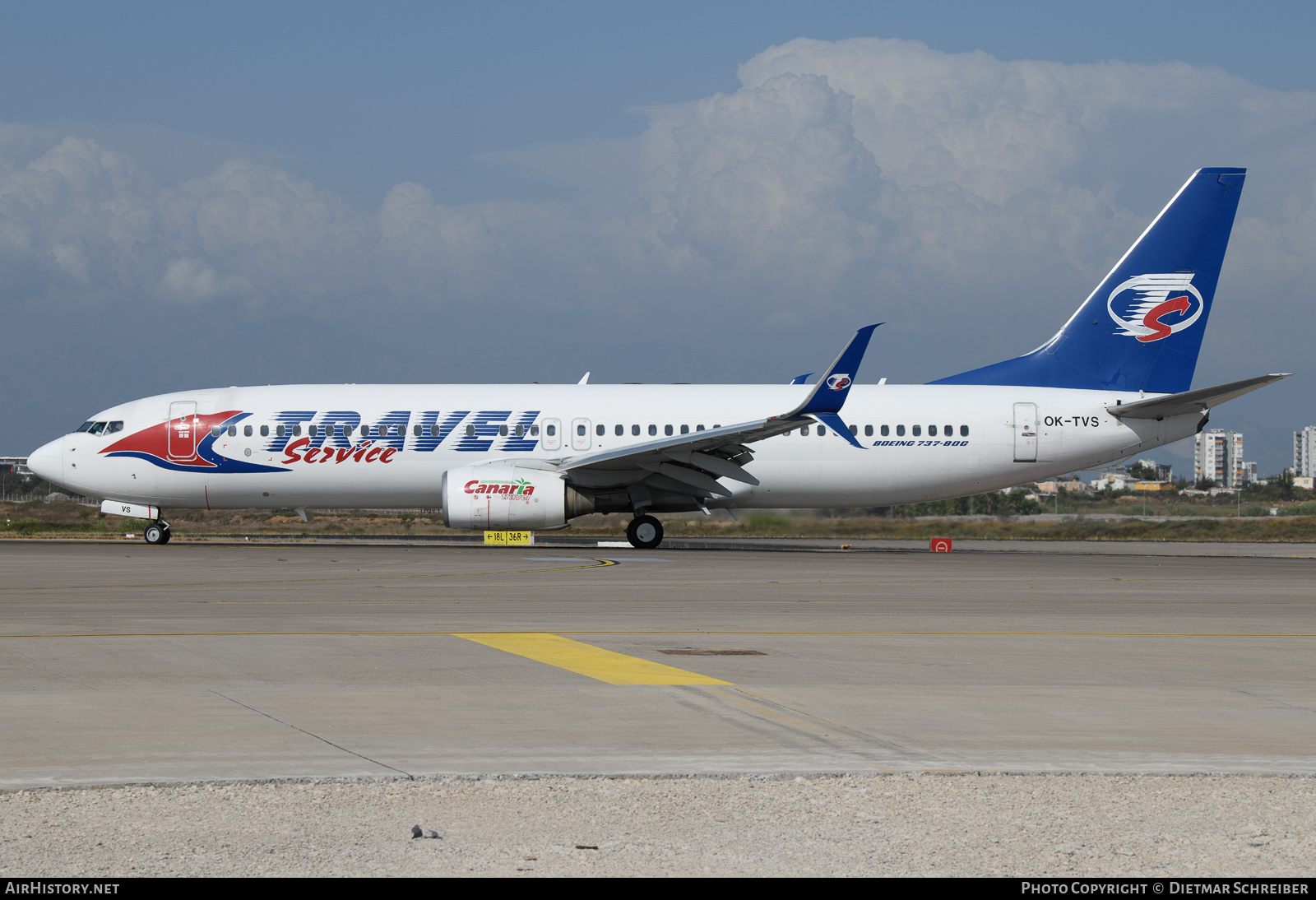 Aircraft Photo of OK-TVS | Boeing 737-86N | Travel Service | AirHistory.net #633829