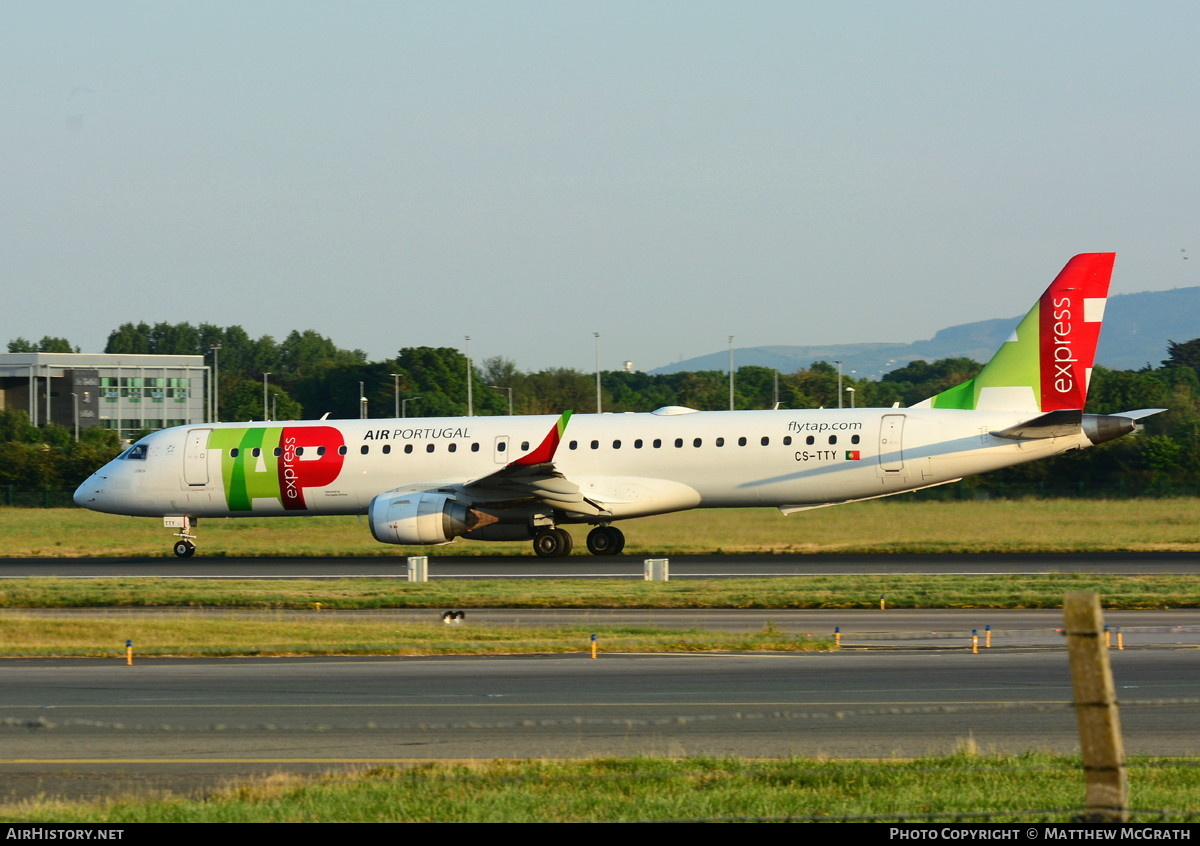 Aircraft Photo of CS-TTY | Embraer 195AR (ERJ-190-200IGW) | TAP Air Portugal Express | AirHistory.net #633870