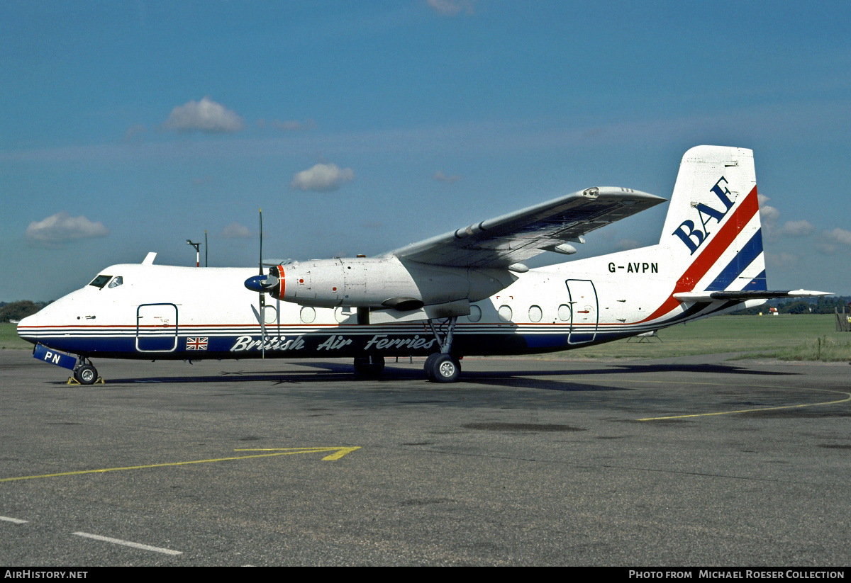 Aircraft Photo of G-AVPN | Handley Page HPR-7 Herald 213 | British Air Ferries - BAF | AirHistory.net #633932