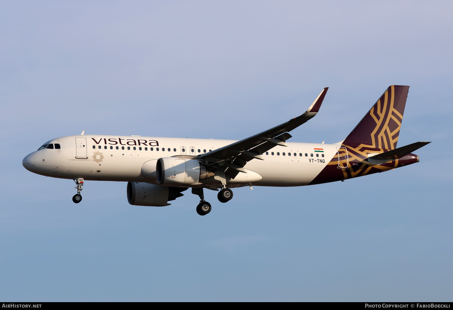 Aircraft Photo of VT-TNQ | Airbus A320-251N | Vistara | AirHistory.net #634040