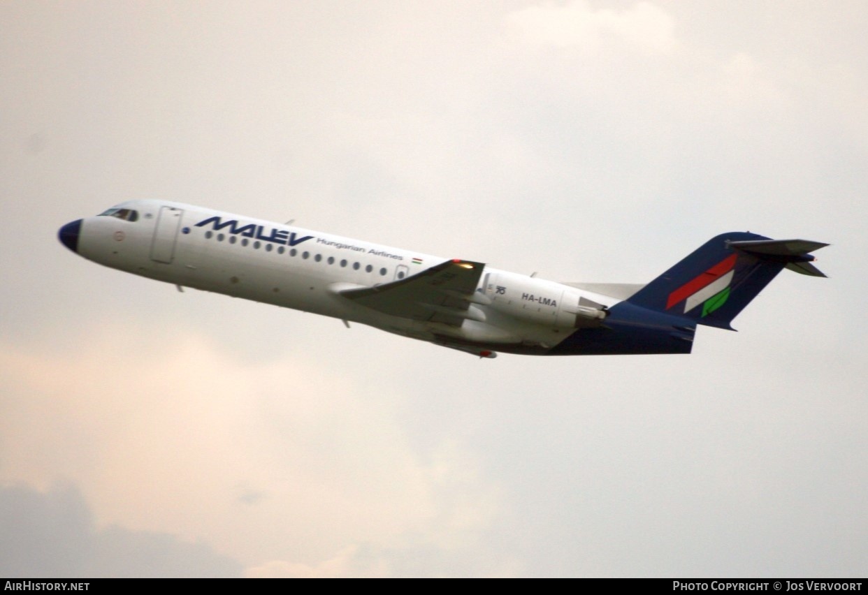 Aircraft Photo of HA-LMA | Fokker 70 (F28-0070) | Malév - Hungarian Airlines | AirHistory.net #634178