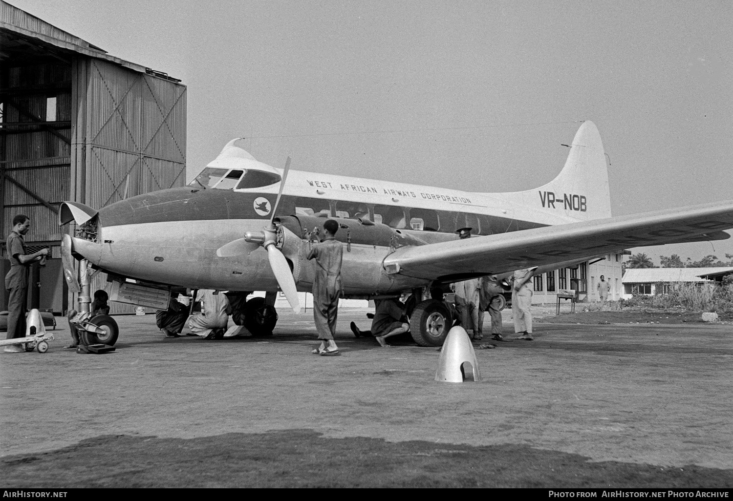 Aircraft Photo of VR-NOB | De Havilland D.H. 104 Dove 1B | West African Airways | AirHistory.net #634209