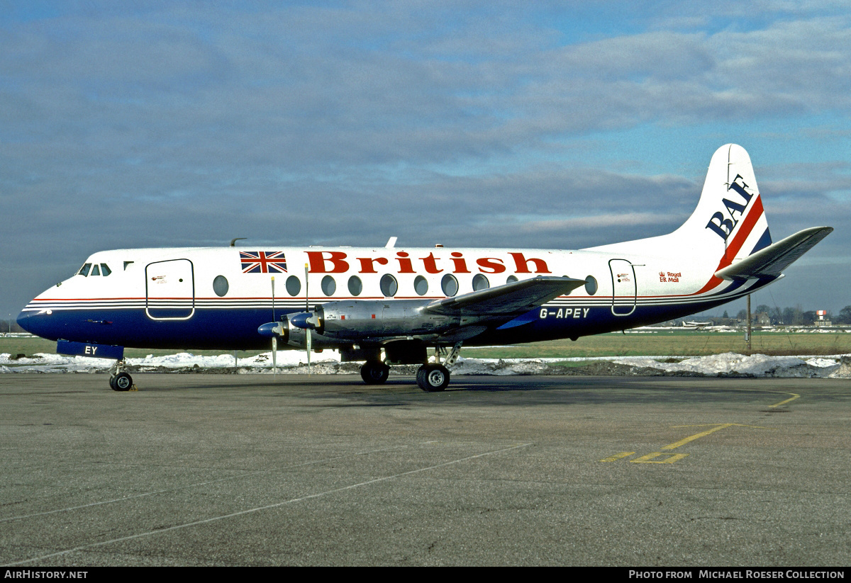 Aircraft Photo of G-APEY | Vickers 806 Viscount | British Air Ferries - BAF | AirHistory.net #634335
