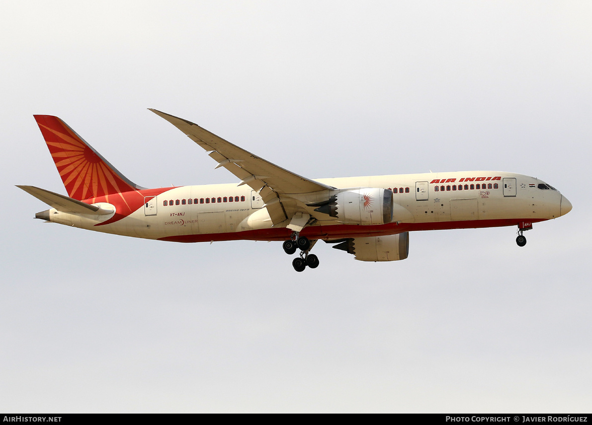 Aircraft Photo of VT-ANJ | Boeing 787-8 Dreamliner | Air India | AirHistory.net #634444