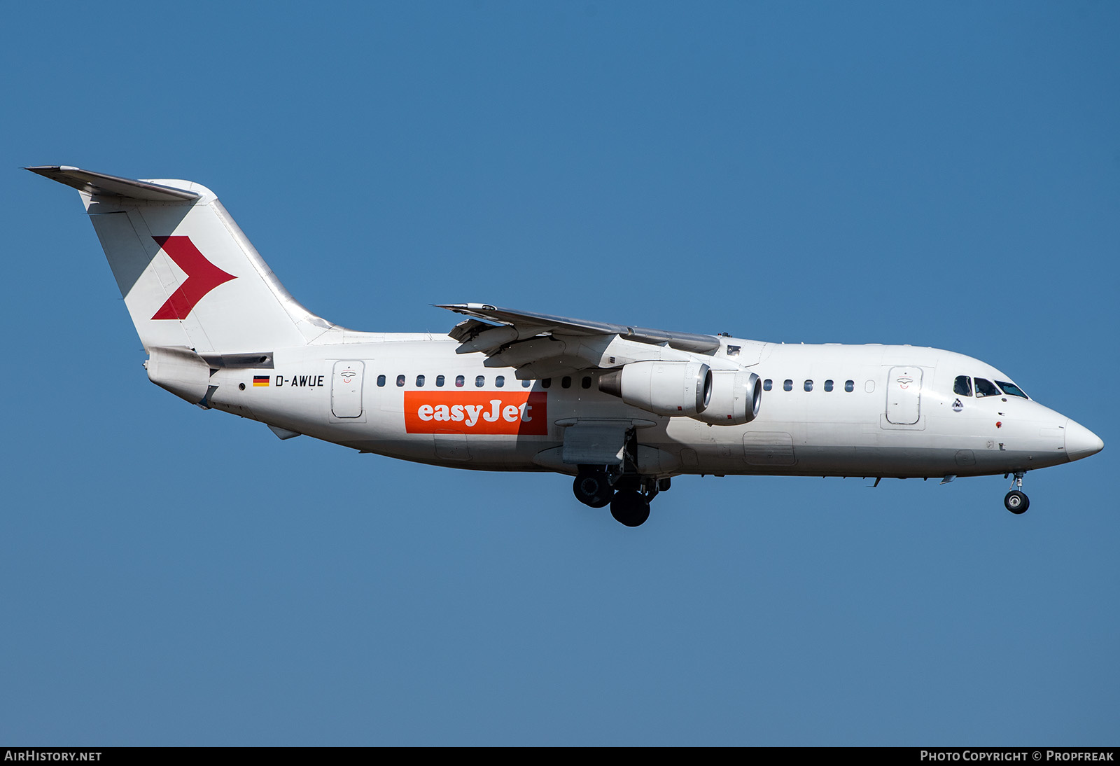 Aircraft Photo of D-AWUE | British Aerospace BAe-146-200 | EasyJet | AirHistory.net #634578