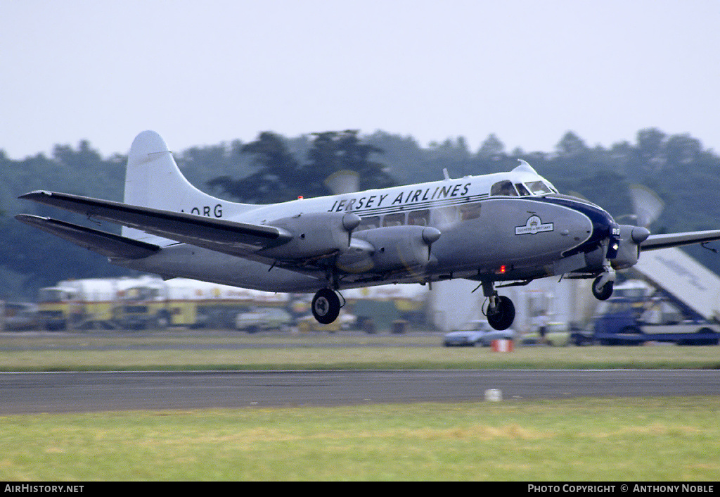 Aircraft Photo of G-AORG | De Havilland D.H. 114 Heron 2B | Jersey Airlines | AirHistory.net #634649