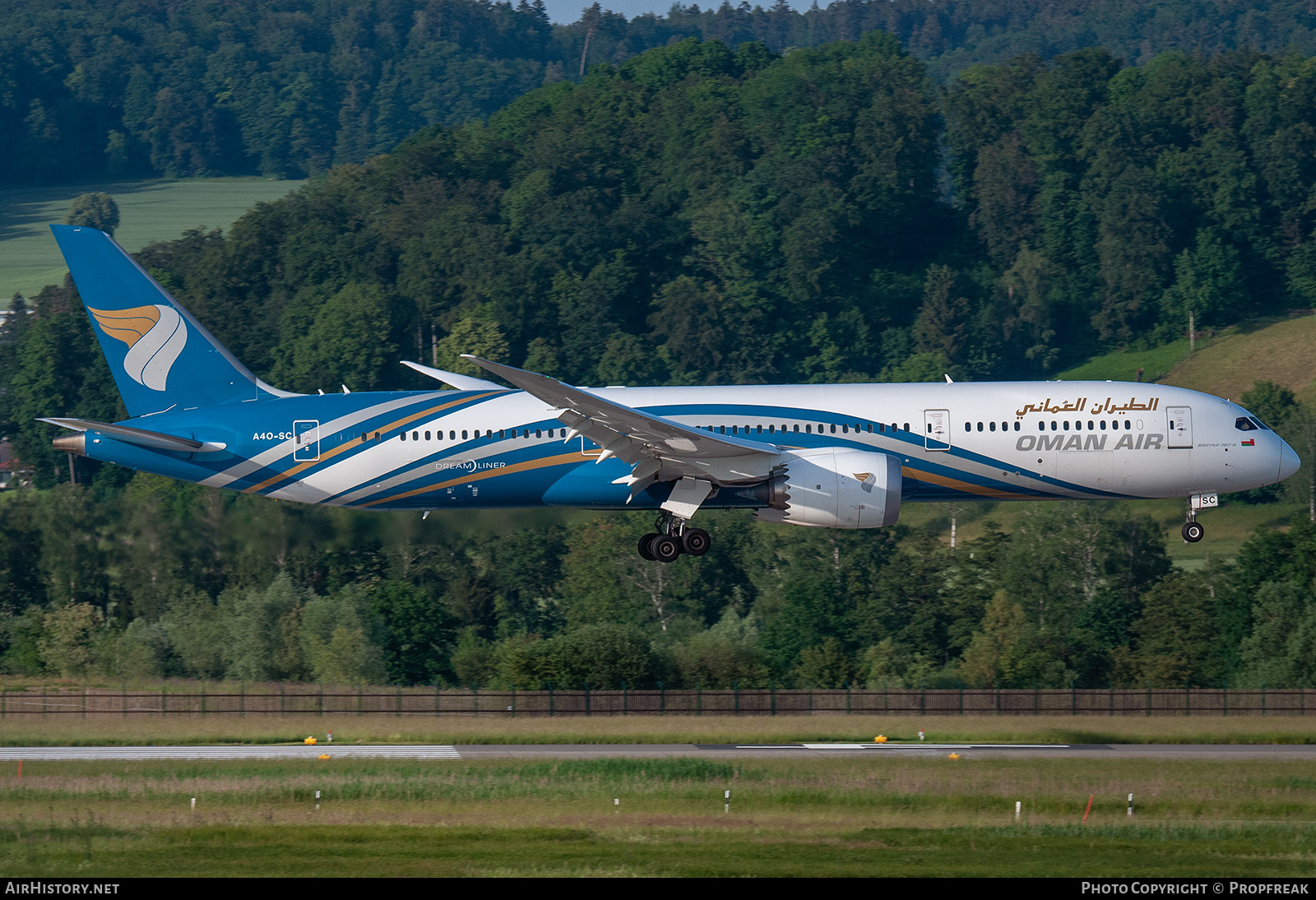 Aircraft Photo of A4O-SC | Boeing 787-9 Dreamliner | Oman Air | AirHistory.net #634796