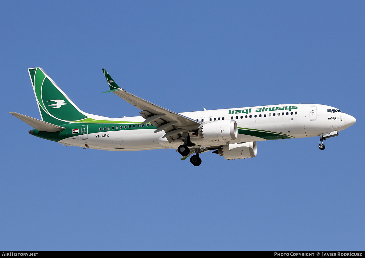 Aircraft Photo of YI-ASX | Boeing 737-8 Max 8 | Iraqi Airways | AirHistory.net #634862