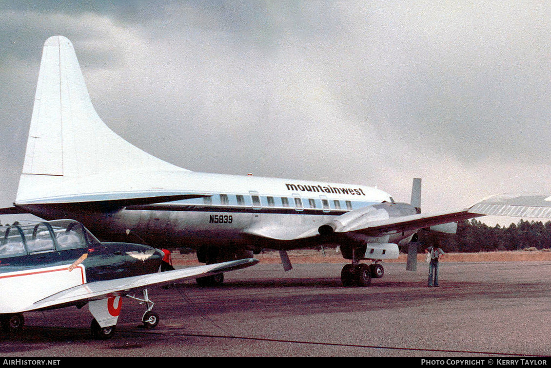 Aircraft Photo of N5839 | Convair 580 | Mountainwest Airlines | AirHistory.net #634886