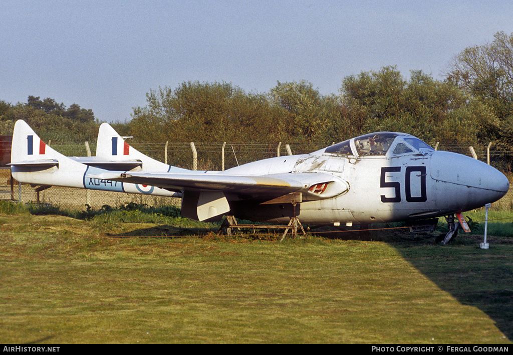 Aircraft Photo of XD447 | De Havilland D.H. 115 Vampire T11 | UK - Air Force | AirHistory.net #635011