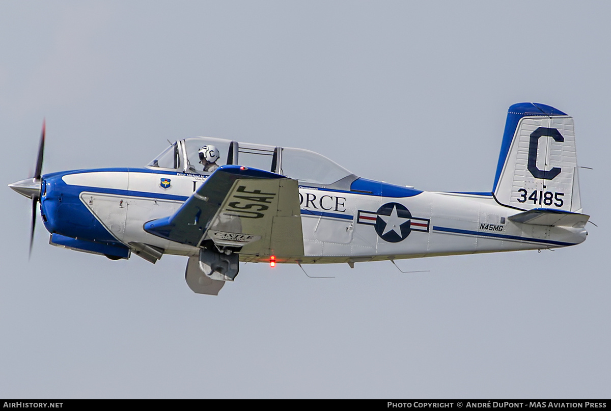 Aircraft Photo of N45MG / 34185 | Beech T-34A Mentor (45) | Castle Aviation | USA - Air Force | AirHistory.net #635108