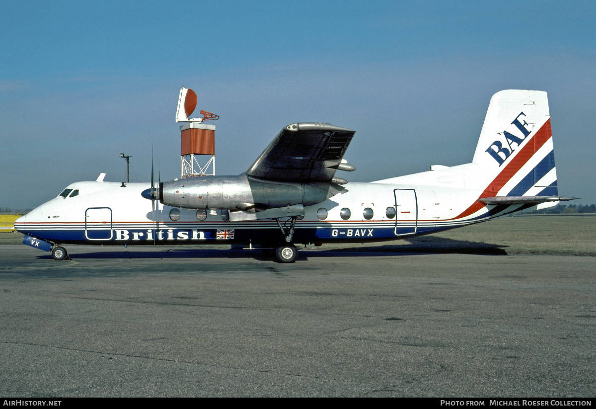 Aircraft Photo of G-BAVX | Handley Page HPR-7 Herald 214 | British Air Ferries - BAF | AirHistory.net #635161