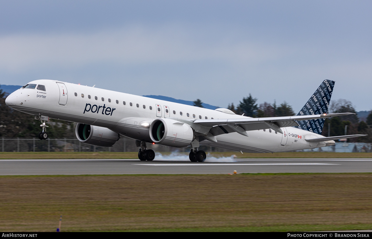 Aircraft Photo of C-GKQP | Embraer 195-E2 (ERJ-190-400) | Porter Airlines | AirHistory.net #635164