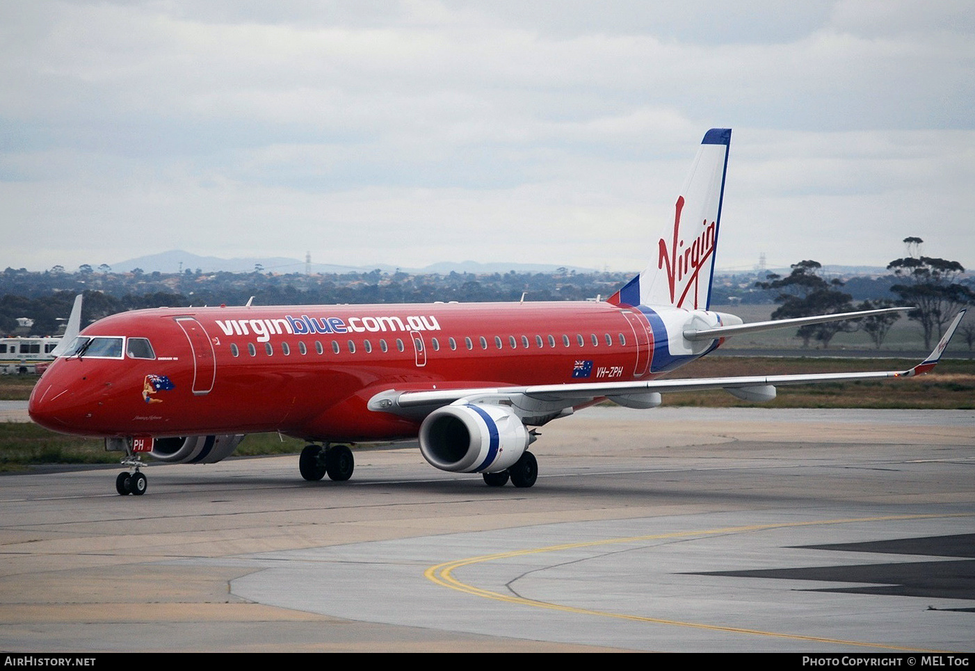 Aircraft Photo of VH-ZPH | Embraer 190AR (ERJ-190-100IGW) | Virgin Blue Airlines | AirHistory.net #635224