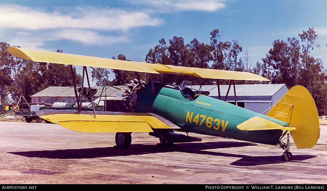 Aircraft Photo of N4763V | Boeing PT-13D Kaydet (E75) | Willows Flying Service | AirHistory.net #635232