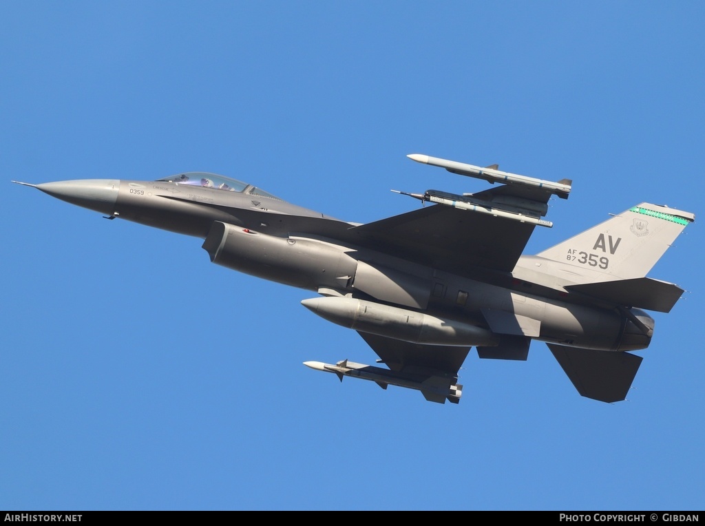 Aircraft Photo of 87-0359 | General Dynamics F-16C Fighting Falcon | USA - Air Force | AirHistory.net #635424